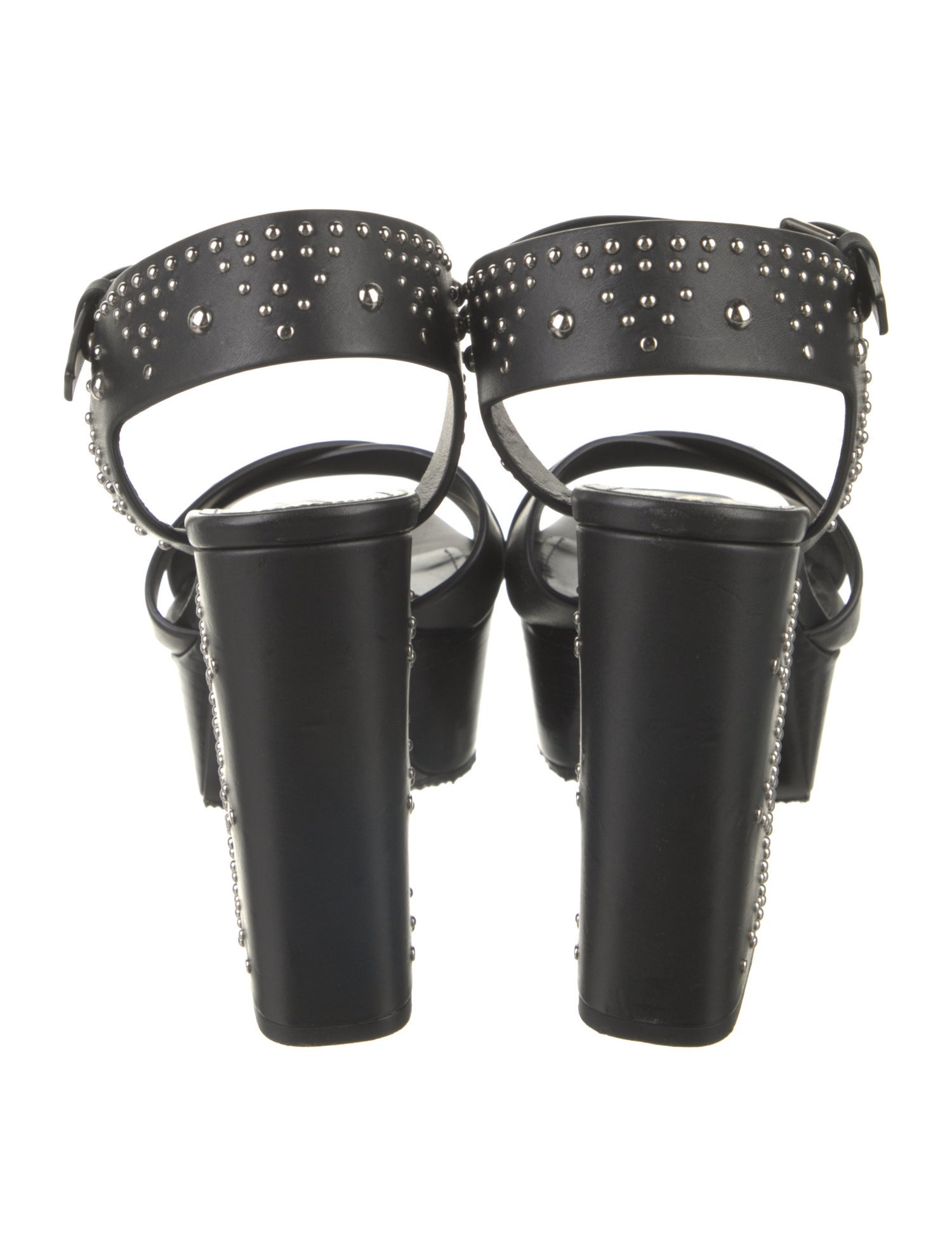 Saint Laurent Leather Studded Accents Sandals